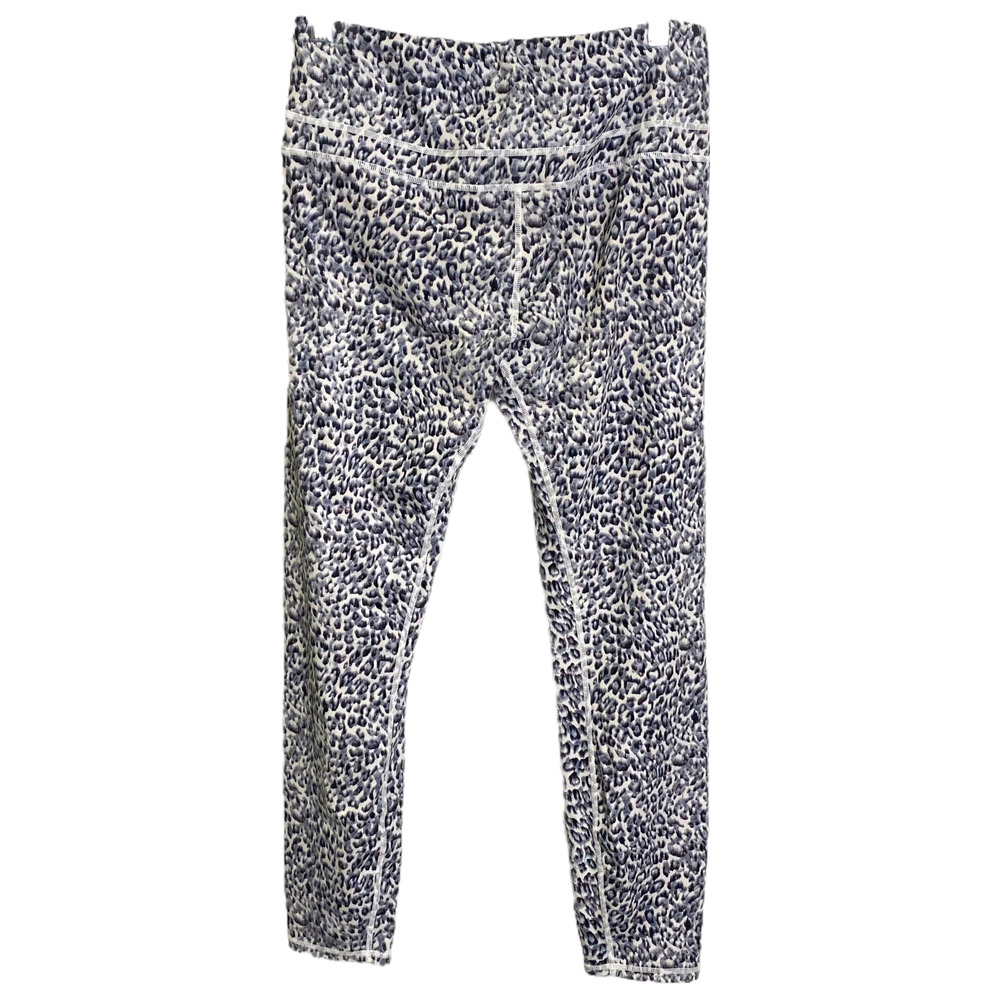Women's Leggings‎ Cropped Gray Cheetah Activewear Fitted Elastic Waist Size L